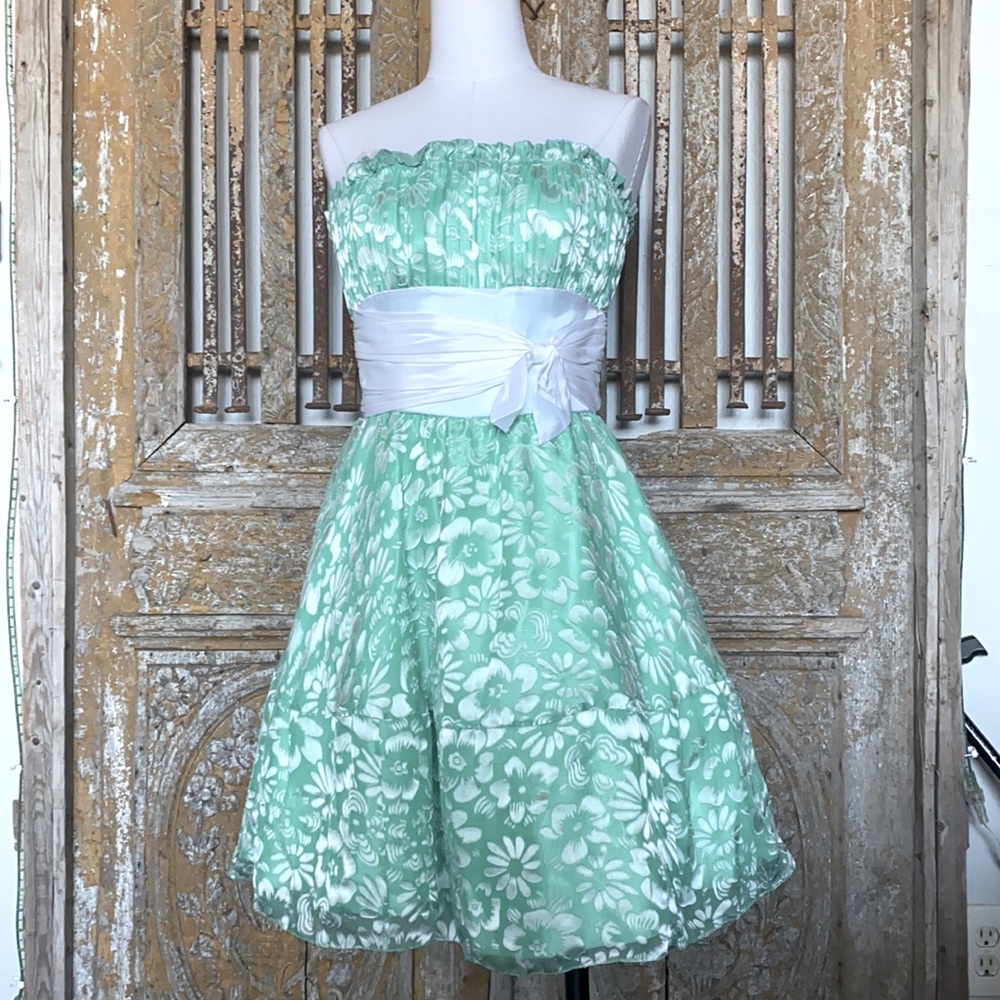 BETSEY JOHNSON MINT DRESS WHITE BOW PARTY 2